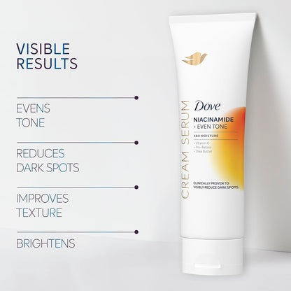 Dove Body Cream Serum Niacinamide + Even Tone for Dark Spots and Uneven Tone with Vitamin C, Pro-Retinol and Shea Butter Lotion, 8 oz - Renee Lane Company