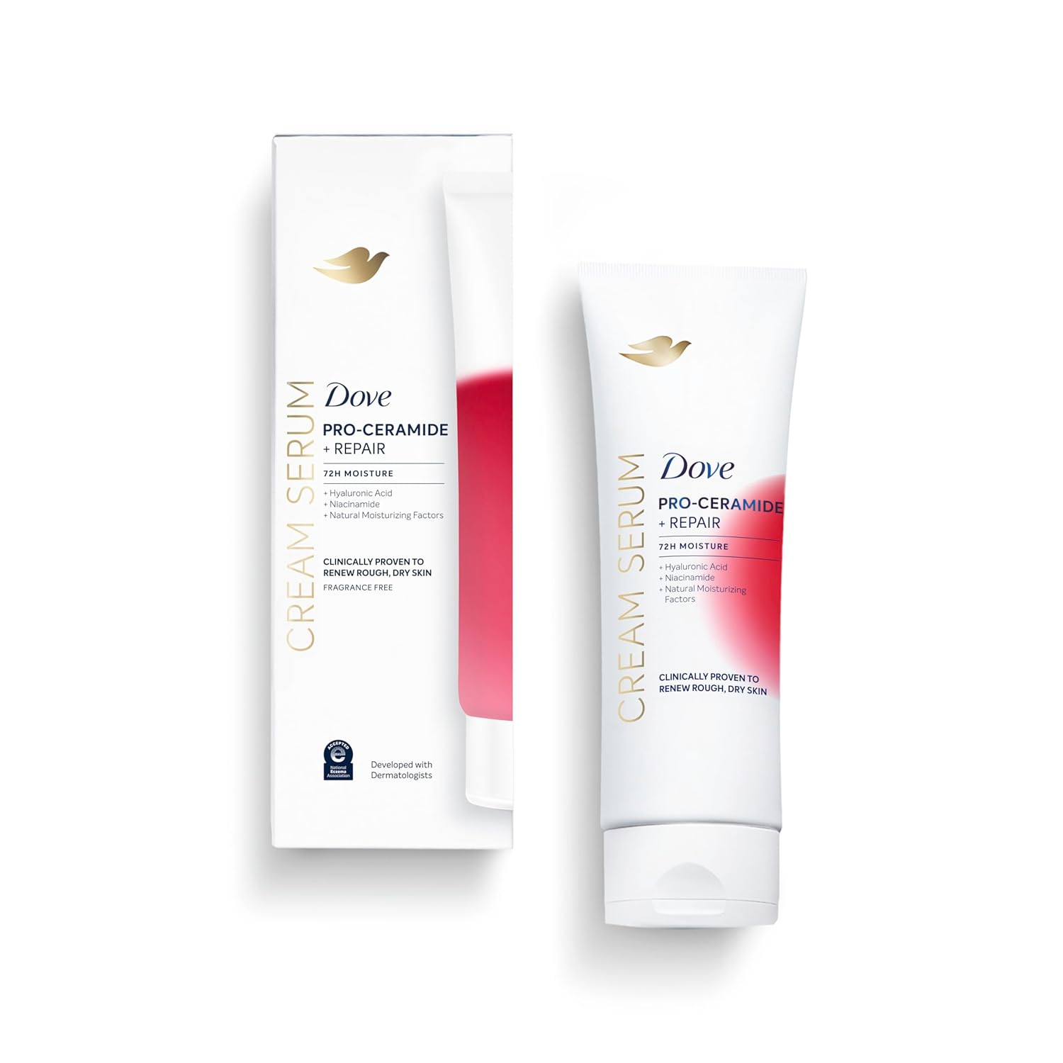Dove Body Cream Serum Pro-Ceramide + Repair for Rough, Extremely Dry Skin, with Hyaluronic Acid, Niacinamide and Natural Moisturizing Factors Lotion, 8 oz - Renee Lane Company