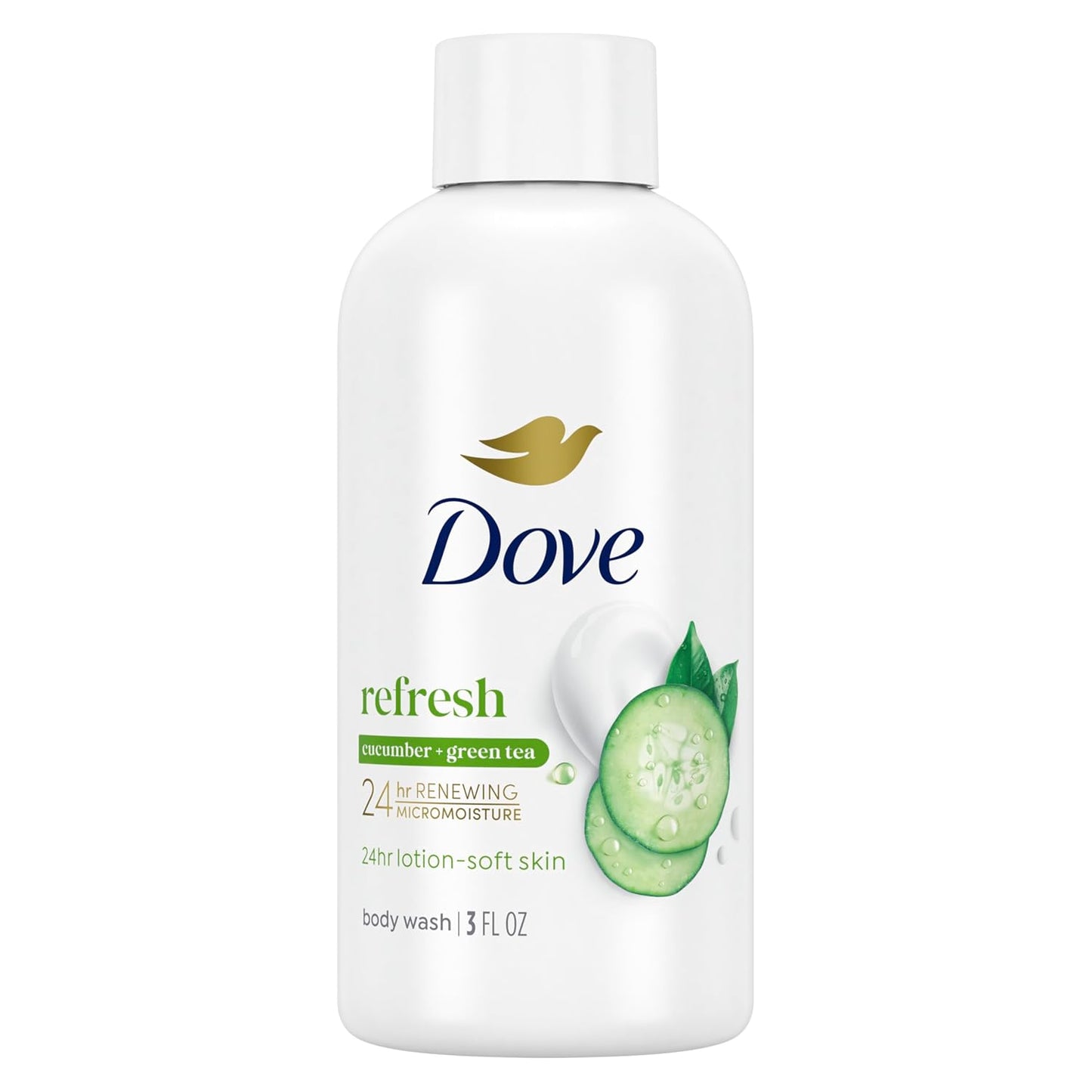 Dove Body Wash 24 Count Refreshing Cucumber and Green Tea Refreshes Skin Cleanser That Effectively Washes Away Bacteria While Nourishing Your 3 oz - Renee Lane Company