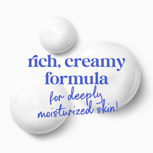 Creamy body wash texture with white bubble spheres