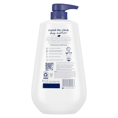 Dove Body Wash Deep Moisture for 24hr Lotion-Soft Skin Moisture Moisturizing Skin Cleanser with No Sulfates No Parabens 30.6 oz - Renee Lane Company