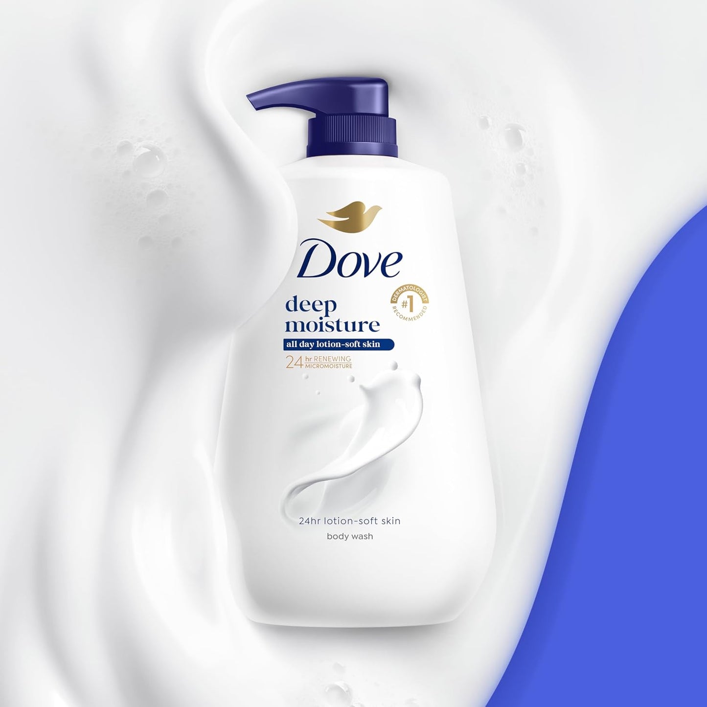 Dove Body Wash Deep Moisture for 24hr Lotion-Soft Skin Moisture Moisturizing Skin Cleanser with No Sulfates No Parabens 30.6 oz - Renee Lane Company