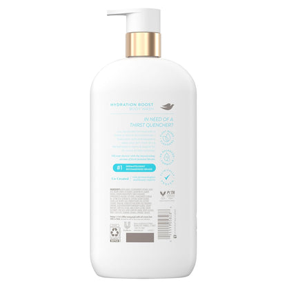 Dove Body Wash Hydration Boost Actively drenches dry skin 6% hydration serum with hyaluronic 30 Fl Oz - Renee Lane Company
