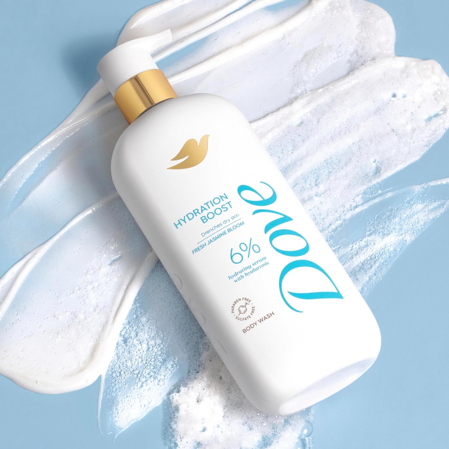 Dove Body Wash Hydration Boost Actively drenches dry skin 6% hydration serum with hyaluronic 30 Fl Oz - Renee Lane Company
