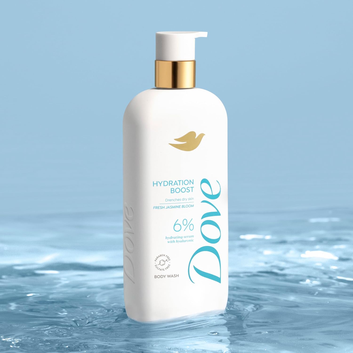 Dove Body Wash Hydration Boost Actively drenches dry skin 6% hydration serum with hyaluronic 30 Fl Oz - Renee Lane Company