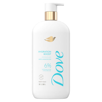 Dove Body Wash Hydration Boost Actively drenches dry skin 6% hydration serum with hyaluronic 30 Fl Oz - Renee Lane Company