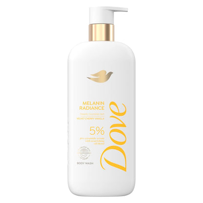 Dove Body Wash Melanin Radiance Nourishes for restored radiance 5% pro-ceramide serum with nourishing oil blend 18.5 oz - Renee Lane Company