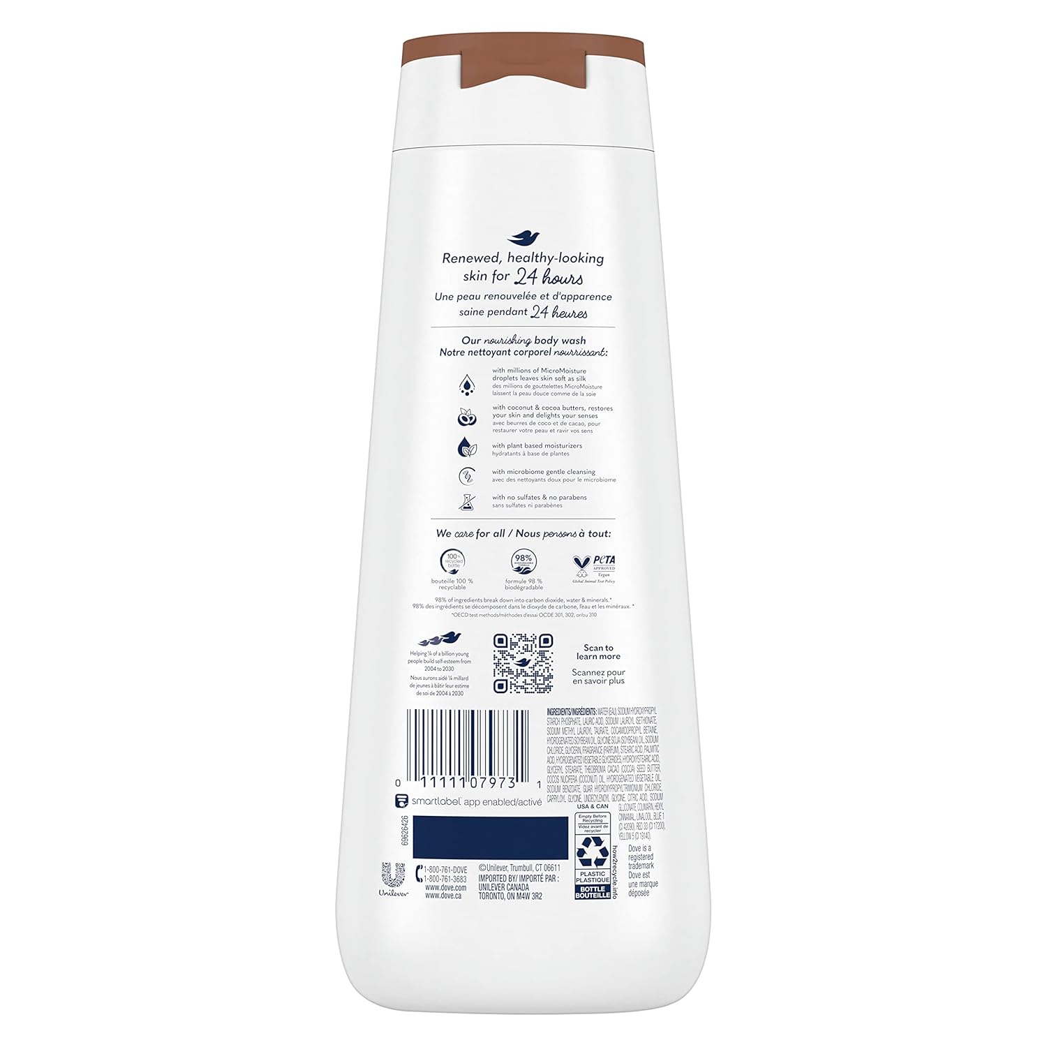 Dove Body Wash Restoring Coconut & Cocoa Butter 4 Count - Renee Lane Company
