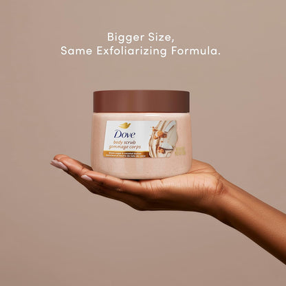 Dove Brown Sugar and Coconut Butter Body Scrub Exfoliates and Deeply Nourishes for Smooth, Radiant Skin 15 oz - Renee Lane Company