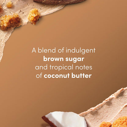 Dove Brown Sugar and Coconut Butter Body Scrub Exfoliates and Deeply Nourishes for Smooth, Radiant Skin 15 oz - Renee Lane Company