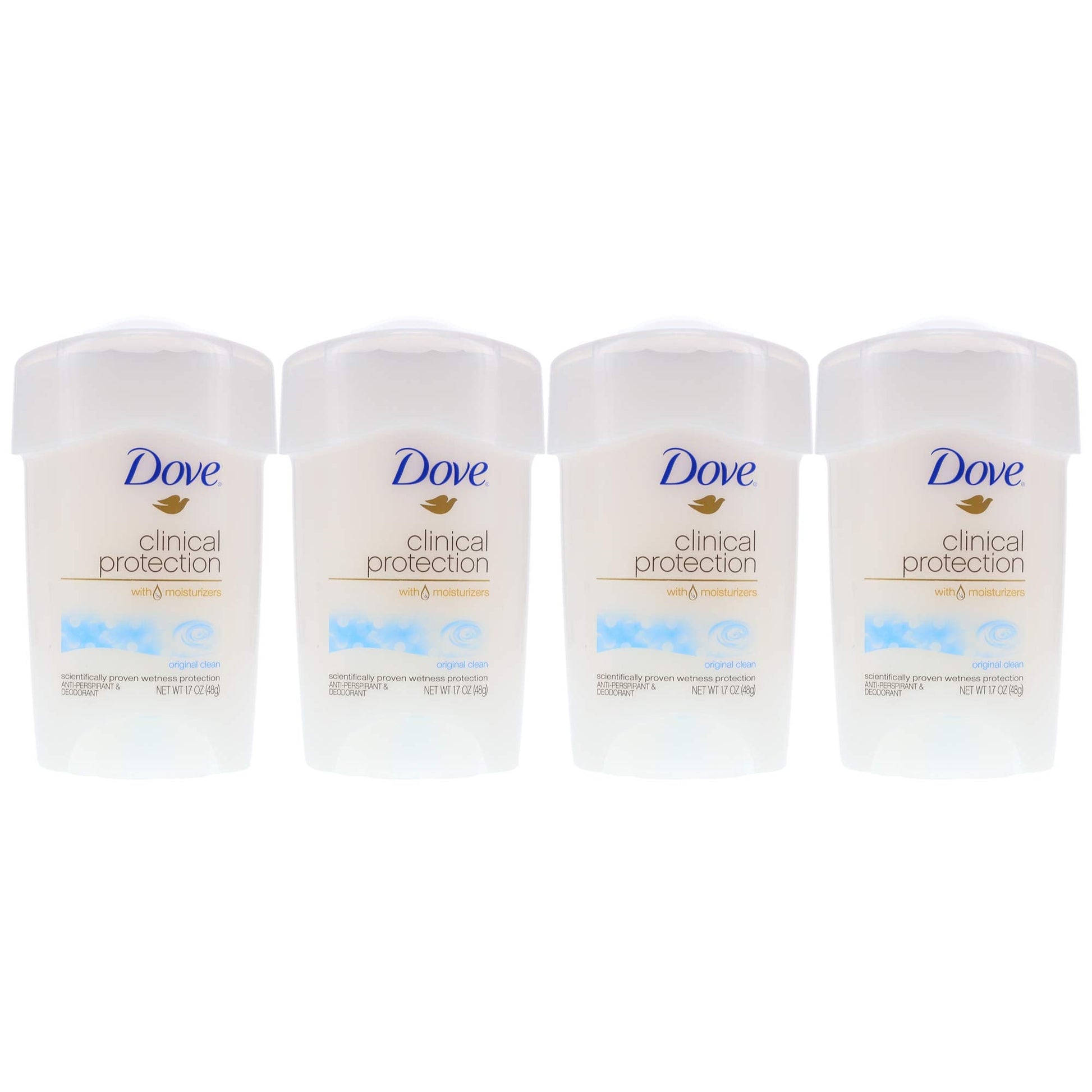 Dove Clinial Protection Deodorant Original Clean 1.7 oz (4 Pack) (Bundle) - Renee Lane Company