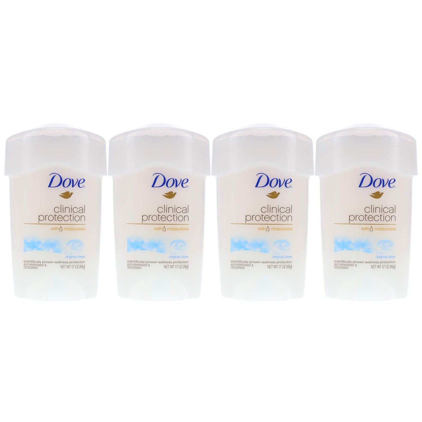 Dove Clinial Protection Deodorant Original Clean 1.7 oz (4 Pack) (Bundle) - Renee Lane Company