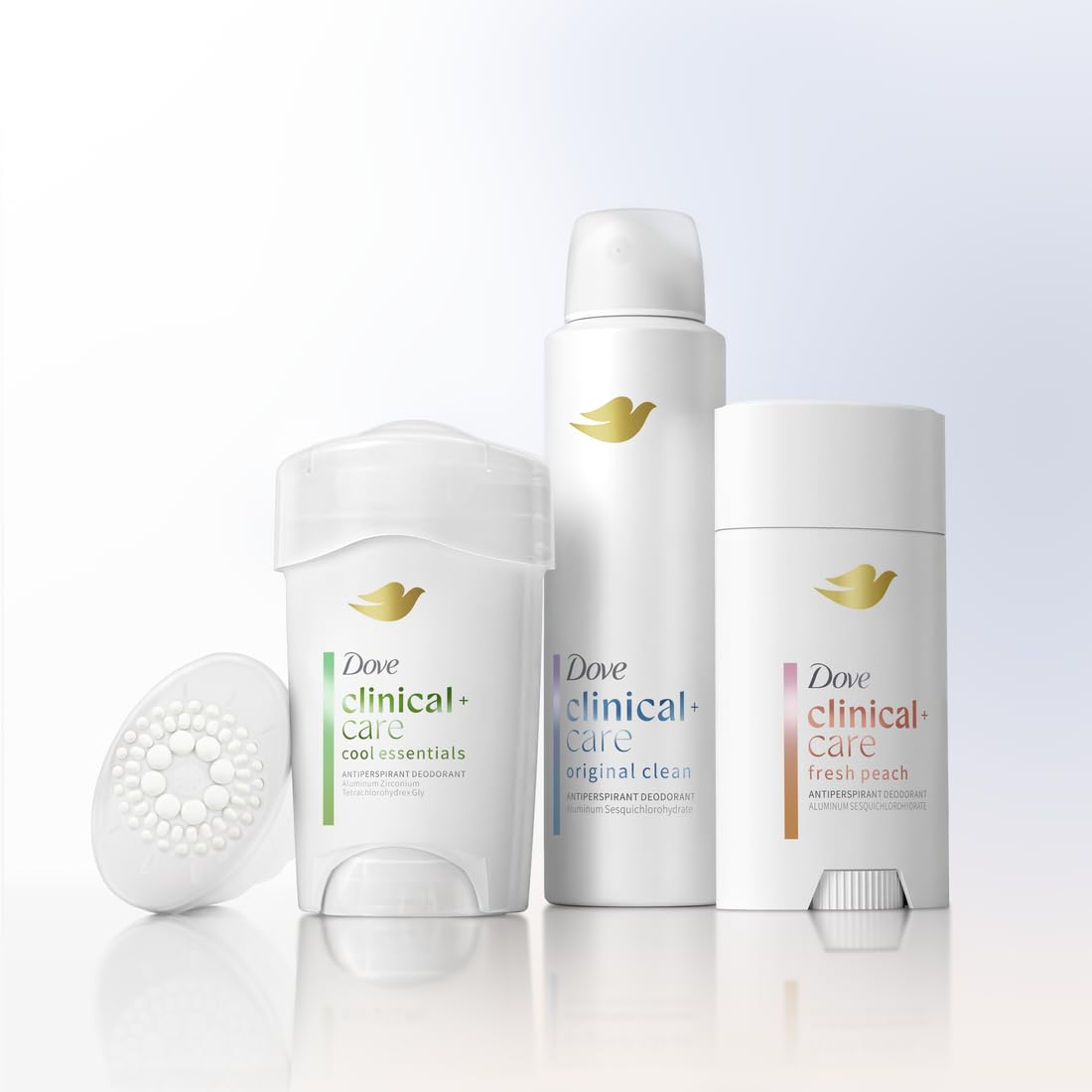 Dove Clinical + Care Antiperspirant Deodorant Invisible Solid Stick for Women Clean Soft for Sensitive Skin Hypoallergenic 2.6 oz - Renee Lane Company