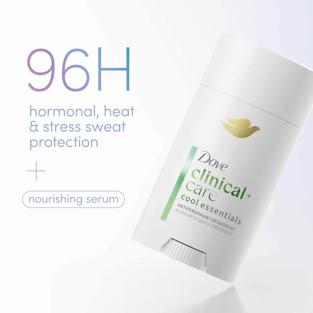 Dove Clinical + Care Antiperspirant Deodorant Invisible Solid Stick for Women Cool Essentials with Nourishing Serum 2.6 oz - Renee Lane Company