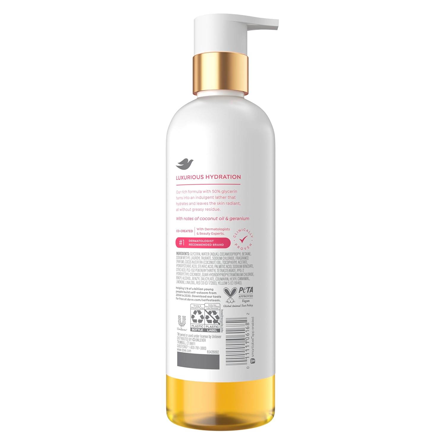 Dove Coconut & Geranium Oil Body Wash Serum + Dewy For Women for Hydrated & Repaired Skin 15.3 fl oz - Renee Lane Company