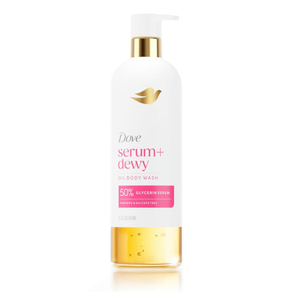 Dove Coconut & Geranium Oil Body Wash Serum + Dewy For Women for Hydrated & Repaired Skin 15.3 fl oz - Renee Lane Company