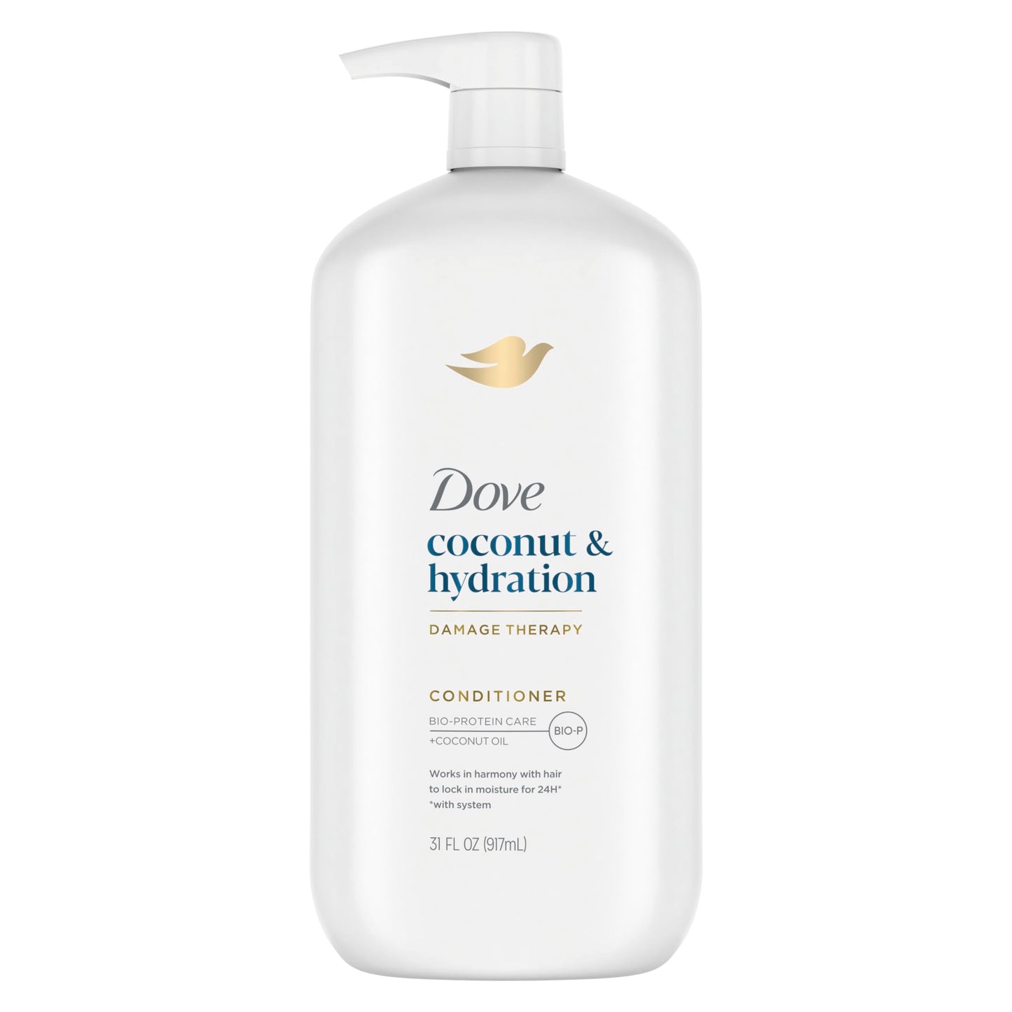 Dove Conditioner Coconut & Hydration Pack of 4 for Dry Hair Conditioner with Coconut Oil Jojoba Oil & Sweet Almond Oil 31 oz - Renee Lane Company