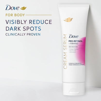 Dove Cream Serum Pro-Retinol + Firming for Elasticity and Firmness, with Collagen Peptides, Niacinamide and Antioxidants Lotion, 8 oz - Renee Lane Company