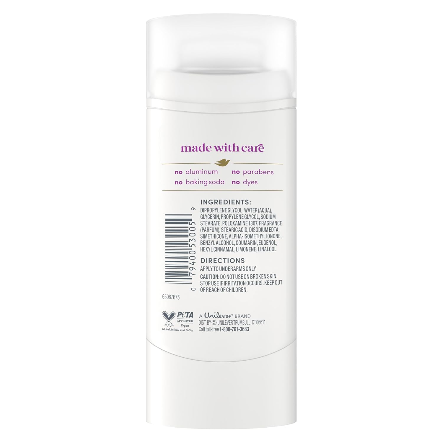 Dove Deodorant Stick for 72 Hour Odor Protection Coconut & Pink Jasmine Aluminum Free 2.4 oz - Renee Lane Company