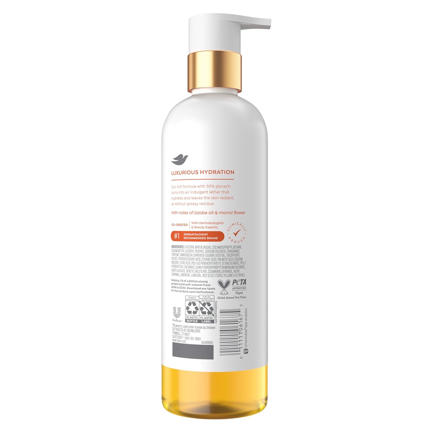 Dove Jojoba oil & Monoi Flower Oil Body Wash Serum + Radiance For Women for Hydrated & Repaired Skin 15.3 fl oz - Renee Lane Company