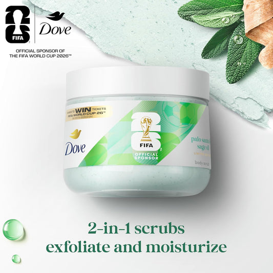 Dove FIFA palo santo & sage oil limited edition body scrub jar
