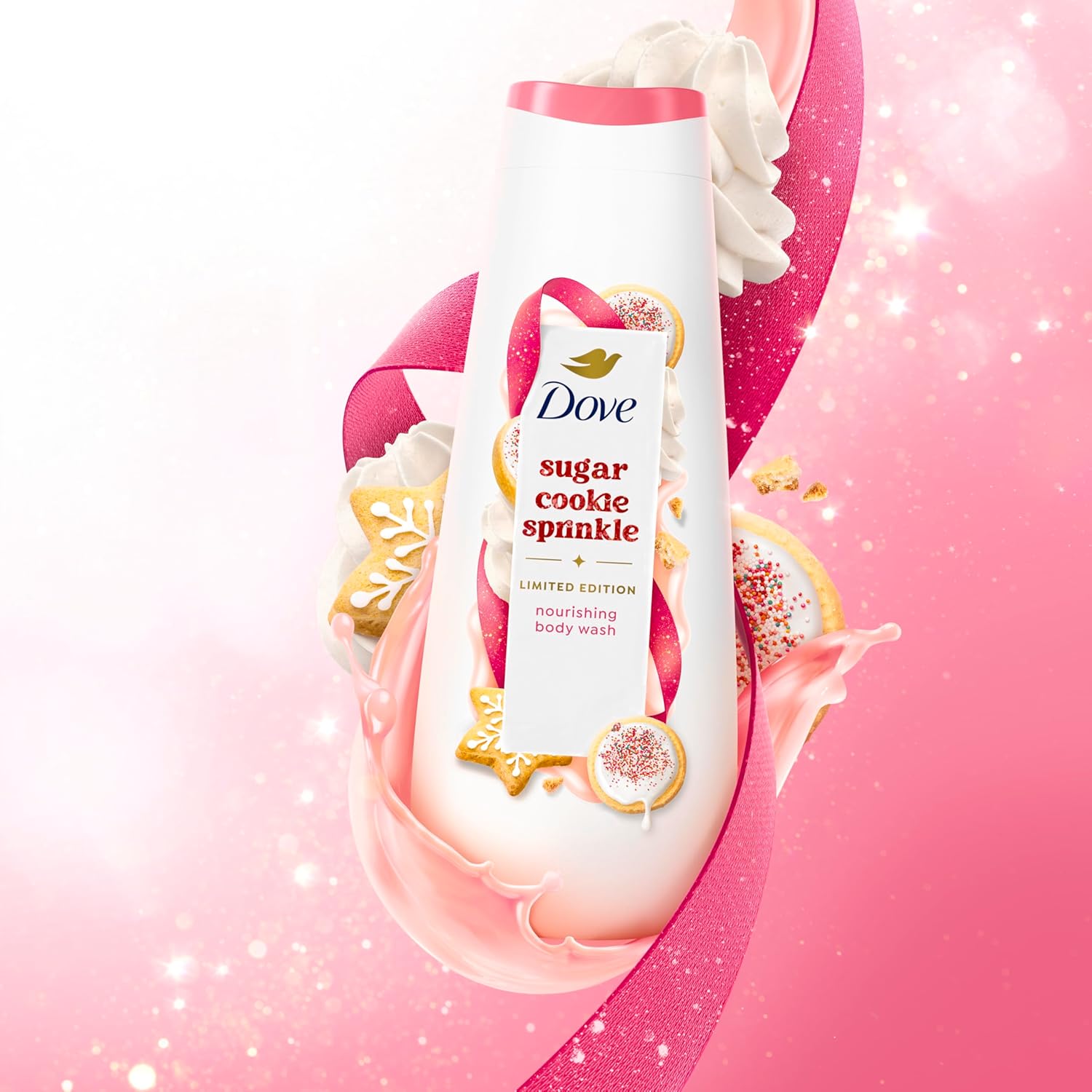 Dove Limited Edition Holiday Treats Mixed 3 Count Sugar Cookie Sprinkle Value Pack for Hydrated & Soft Skin - Renee Lane Company
