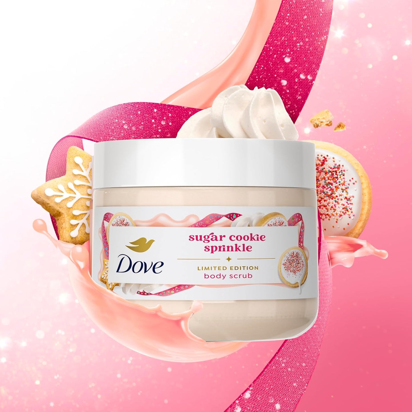 Dove Limited Edition Holiday Treats Mixed 3 Count Sugar Cookie Sprinkle Value Pack for Hydrated & Soft Skin - Renee Lane Company