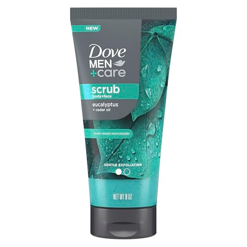 Body and face scrub tube with teal gel and black cap