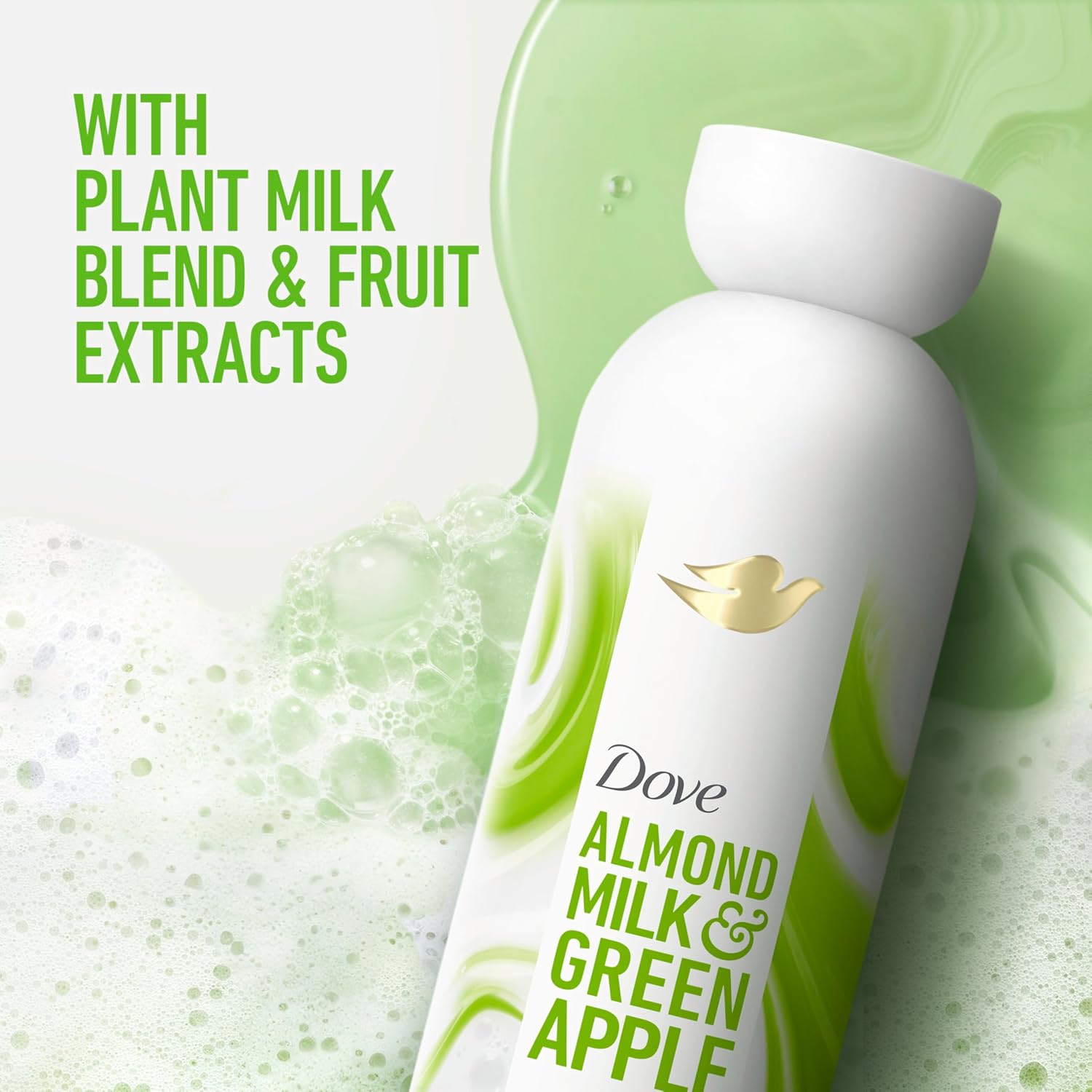 Dove Plant Milk Cleansing Body Wash Almond Milk & Green Apple for Moisturized Skin Gentle Cleanser, No Sulfates or Parabens, pH balanced 17.5 fl oz - Renee Lane Company