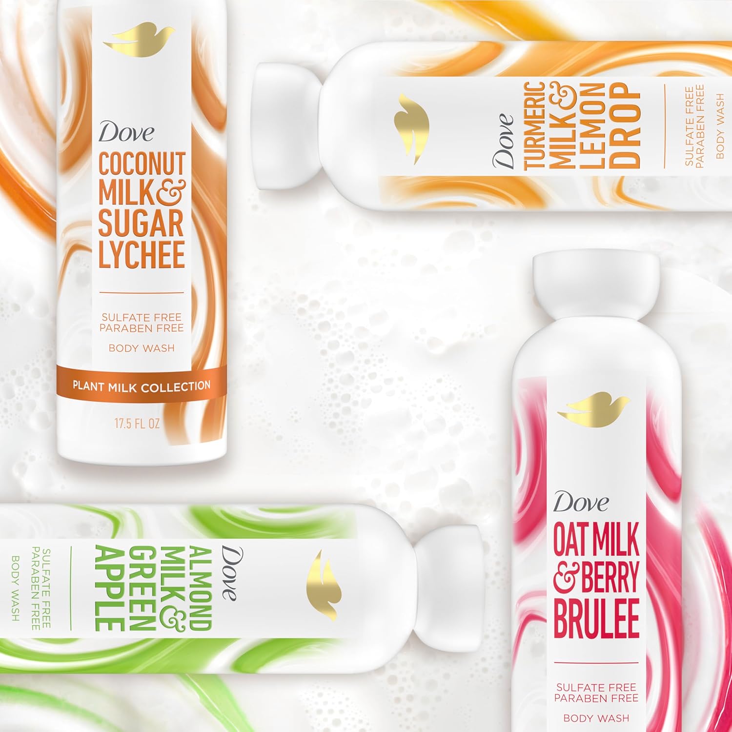 Dove Plant Milk Cleansing Body Wash Coconut & Lychee for Moisturized Skin Gentle Cleanser, No Sulfate Cleansers or Parabens, 98% Biodegradable 17.5 fl oz - Renee Lane Company