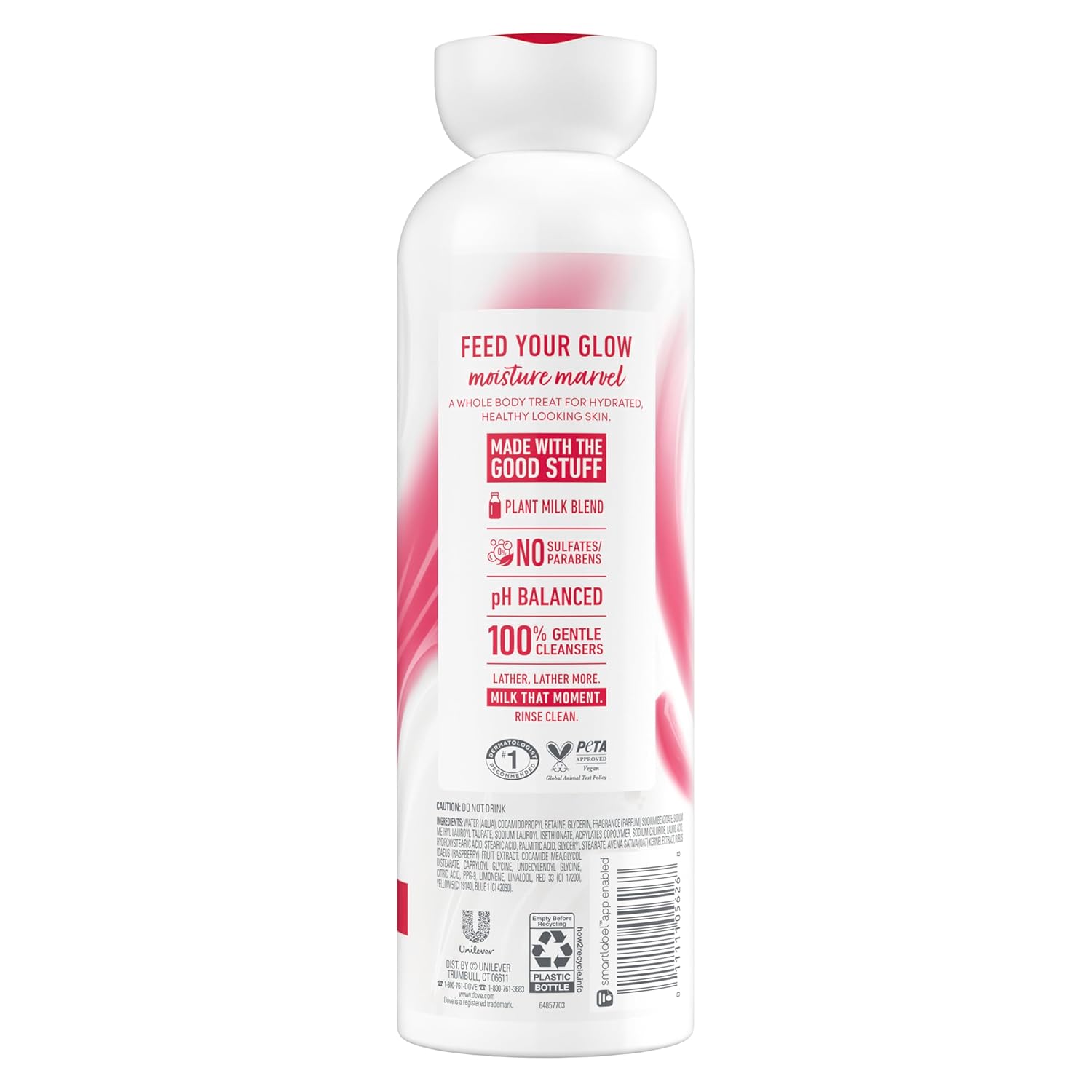 Dove Plant Milk Cleansing Body Wash Oat Milk & Berry Brulee for Moisturized Skin Gentle Cleanser, No Sulfate or Parabens, pH balanced 17.5 fl oz - Renee Lane Company