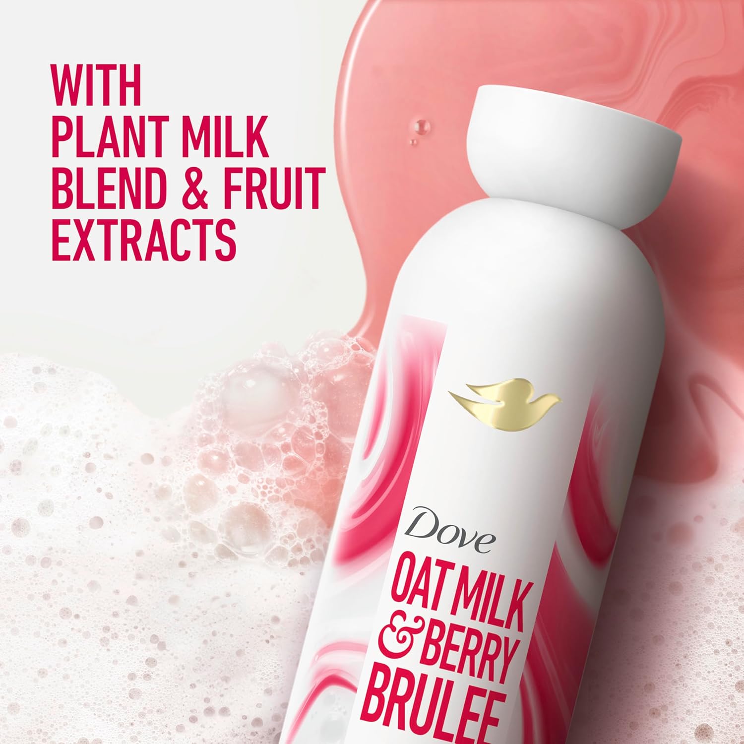Dove Plant Milk Cleansing Body Wash Oat Milk & Berry Brulee for Moisturized Skin Gentle Cleanser, No Sulfate or Parabens, pH balanced 17.5 fl oz - Renee Lane Company