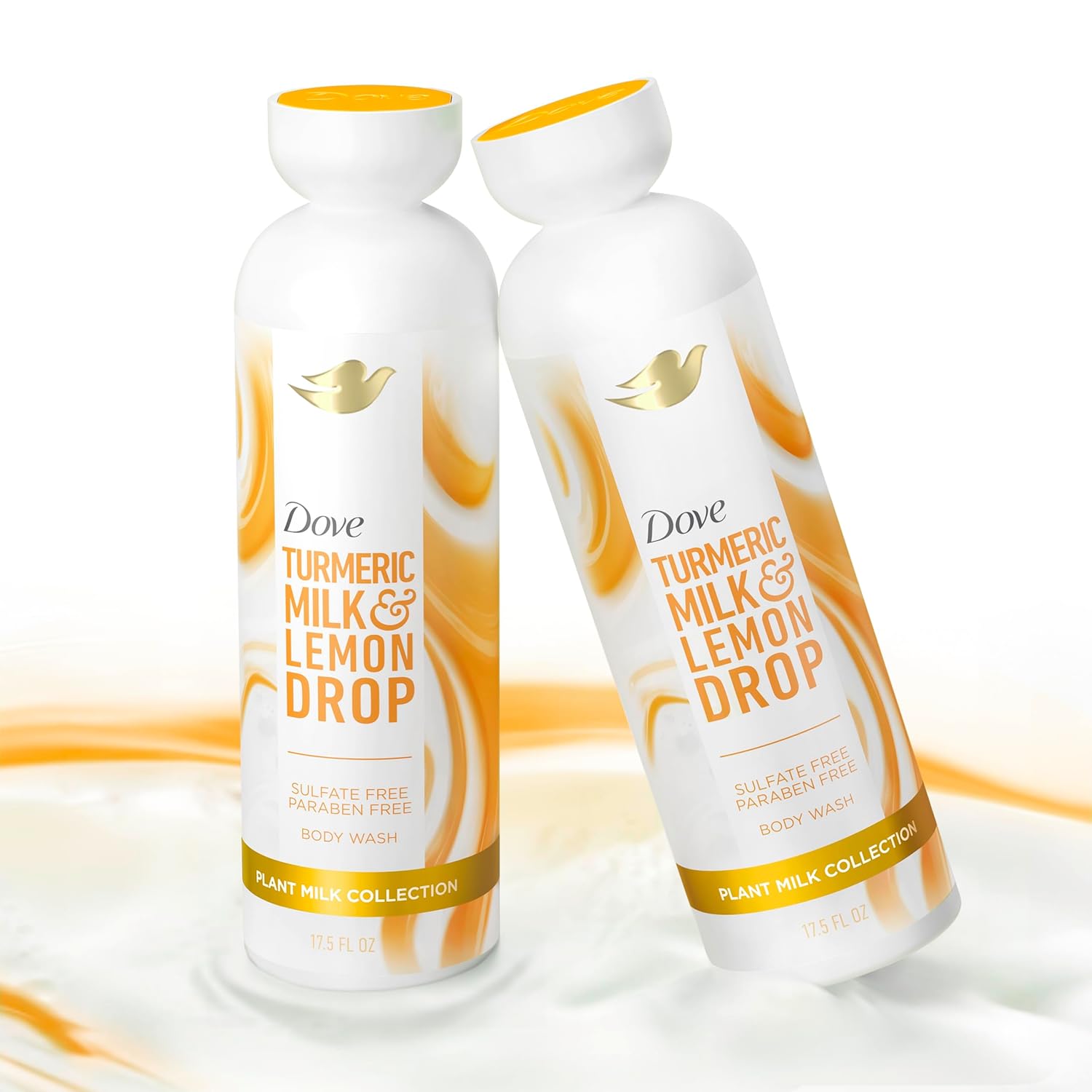 Dove Plant Milk Cleansing Body Wash Turmeric & Lemon for Moisturized Skin Gentle Cleanser, No Sulfates or Parabens, pH balanced 17.5 fl oz - Renee Lane Company