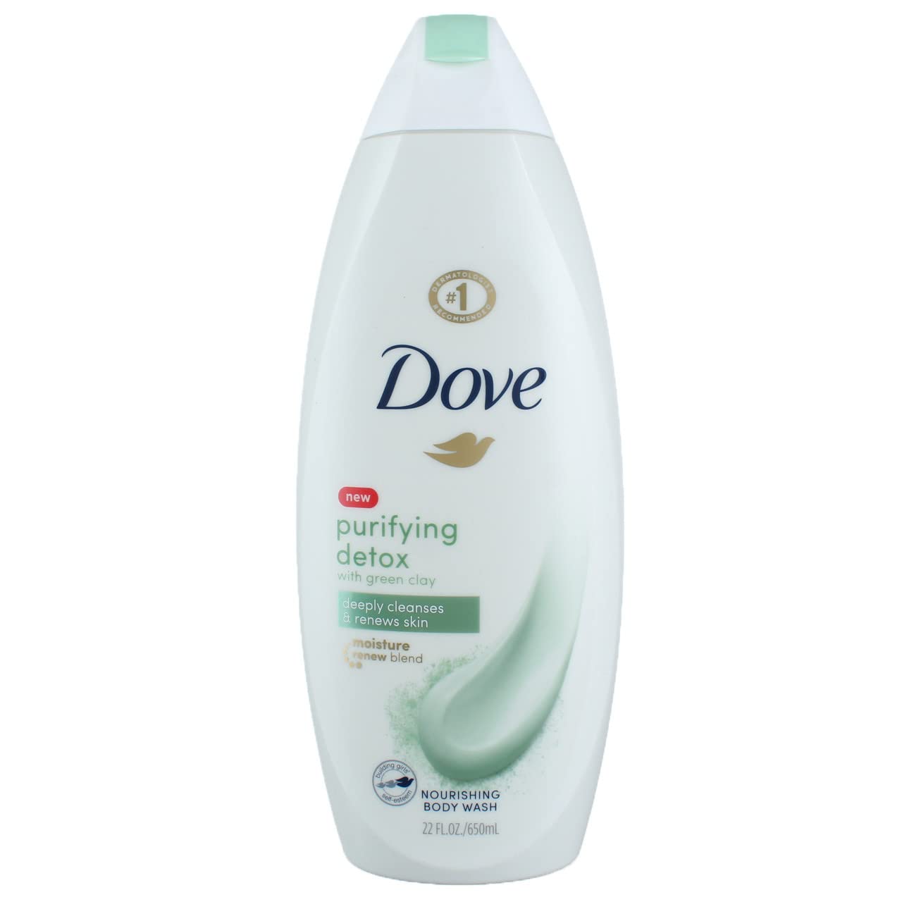 Dove Purifying Detox Body Wash for Dry Skin Green Clay Deeply Cleanse and Renew Skin 22 oz - Renee Lane Company