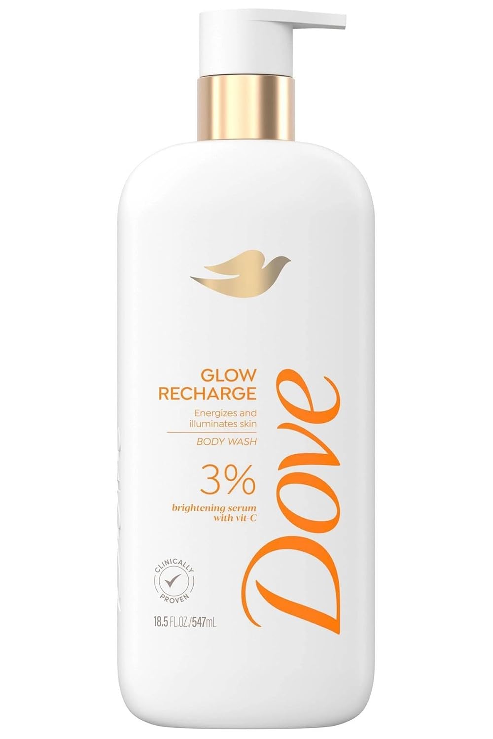 Dove Serum Body Wash Glow Recharge illuminates & Exfoliates skin with brightening Vitamin C Serum 18.5 Fl Oz - Renee Lane Company