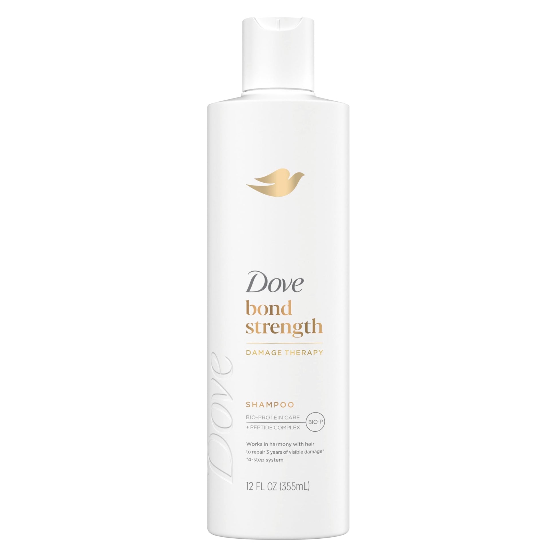 Dove Shampoo Bond Strength for Chemically Damaged Hair with Bio-Protein Care Technology and Peptide Complex 12 Fl Oz - Renee Lane Company