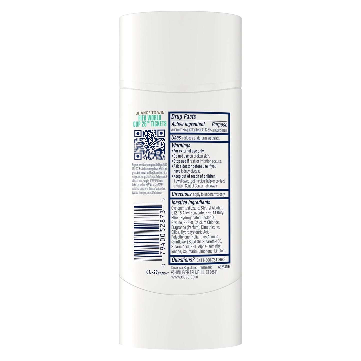 Dove Solid Stick Palo Santo & Sage for 72-Hour Sweat and Odor Protection Alcohol Free 2.6 oz - Renee Lane Company