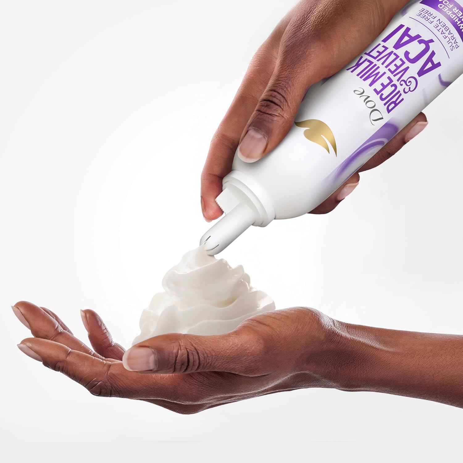 Dove Whipped Shower Foam for Women Rice Milk & Velvet Açaí for Hydrated & Soft Skin 10.3 FO - Renee Lane Company