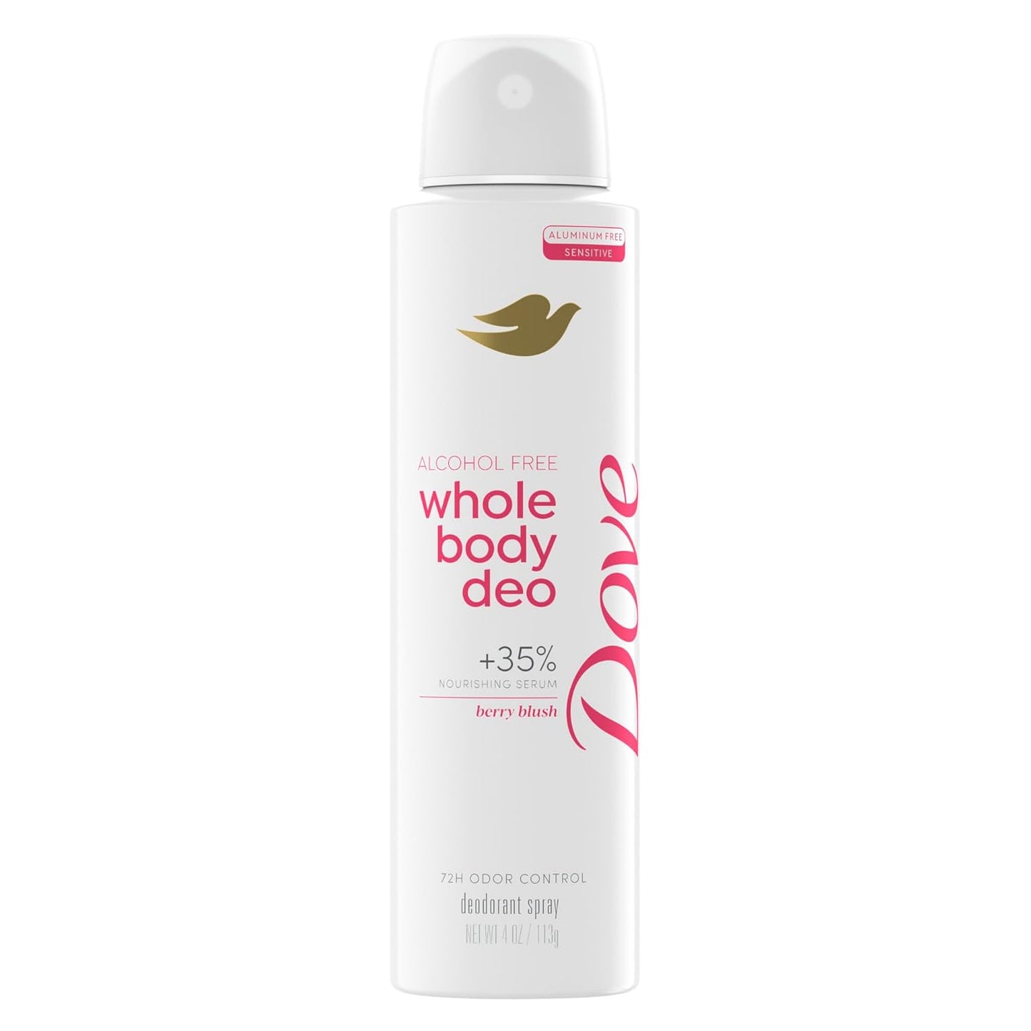 Dove Whole Body Deo Alcohol Free Deodorant Spray for Women Berry Blush 4 oz - Renee Lane Company