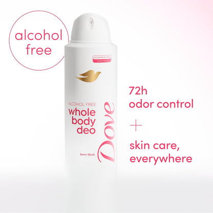 Dove Whole Body Deo Alcohol Free Deodorant Spray for Women Berry Blush 4 oz - Renee Lane Company