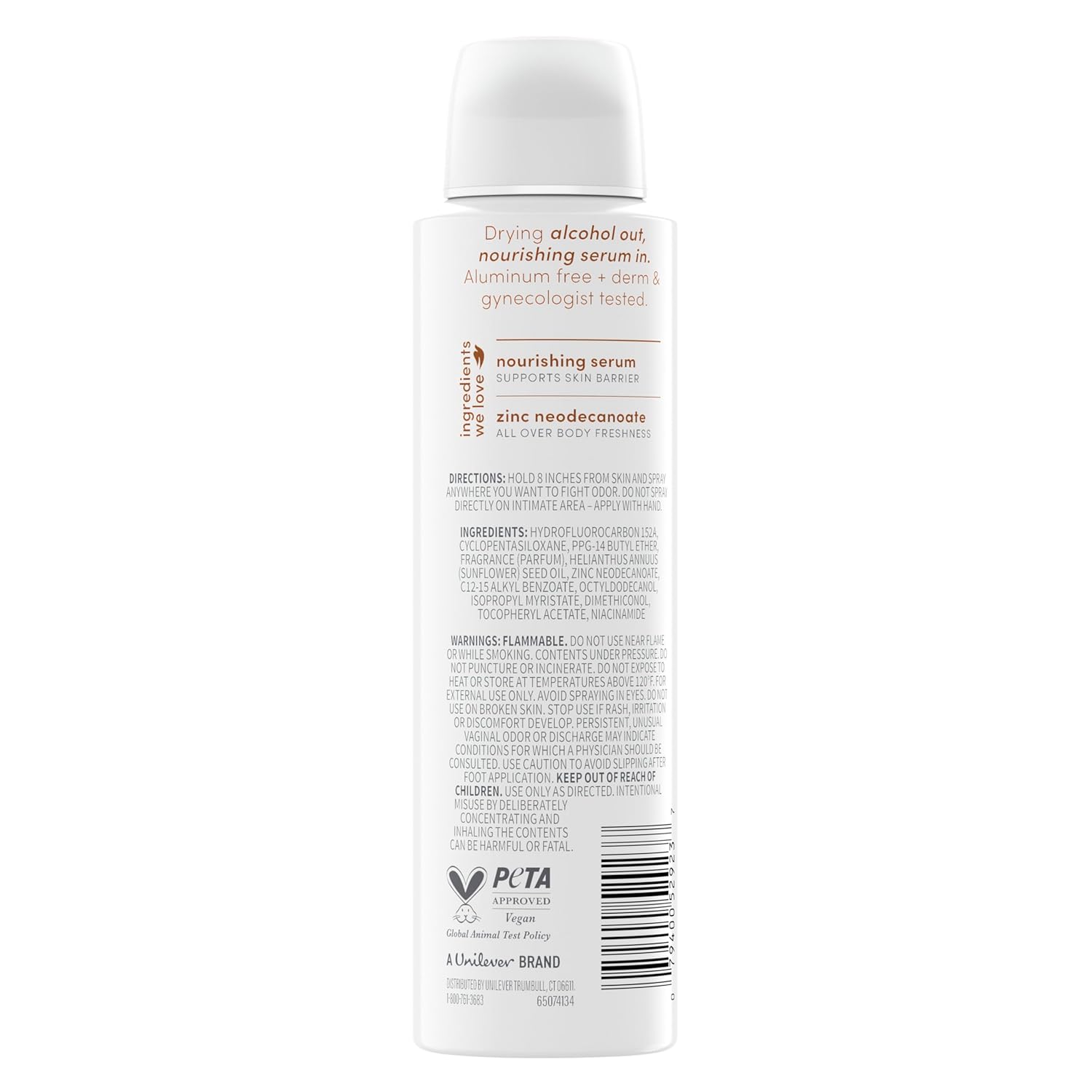 Dove Whole Body Deo Alcohol Free Deodorant Spray for Women Coconut Vanilla 4 oz - Renee Lane Company