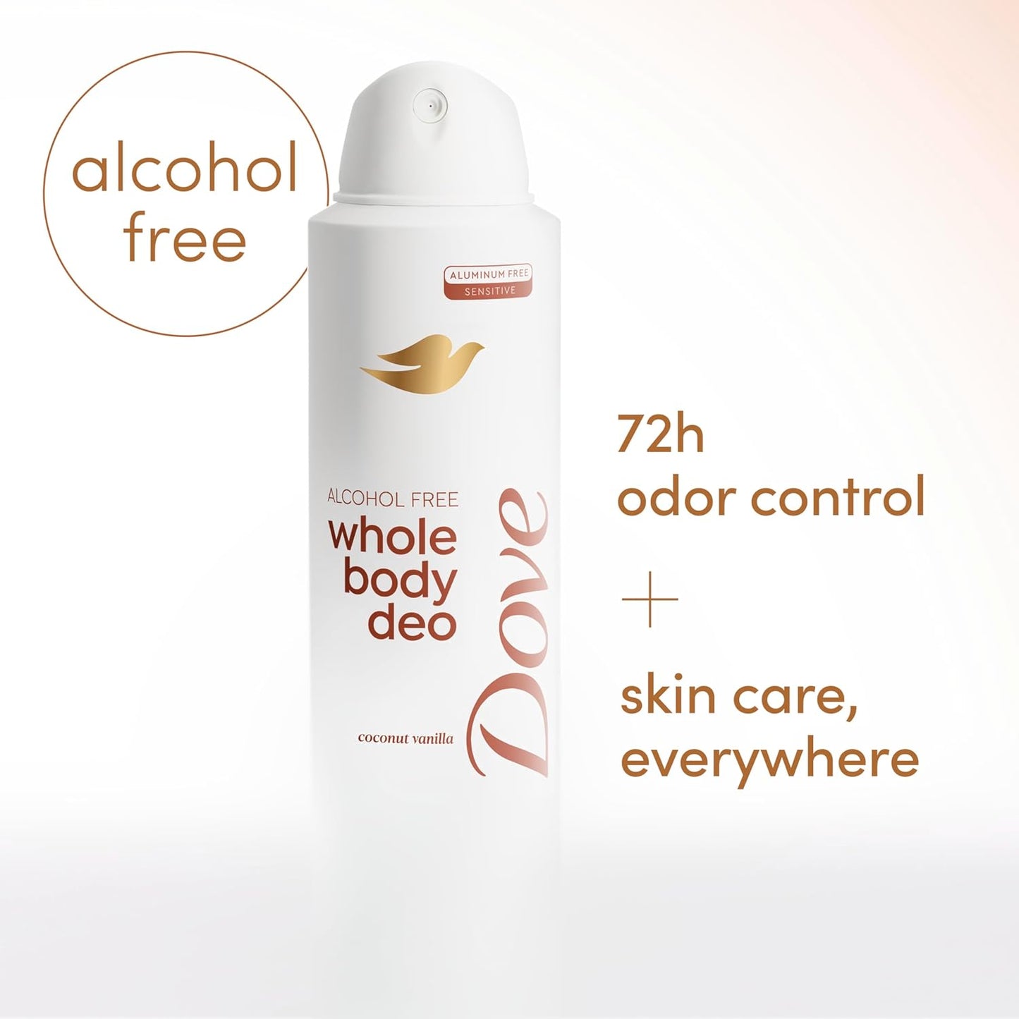 Dove Whole Body Deo Alcohol Free Deodorant Spray for Women Coconut Vanilla 4 oz - Renee Lane Company