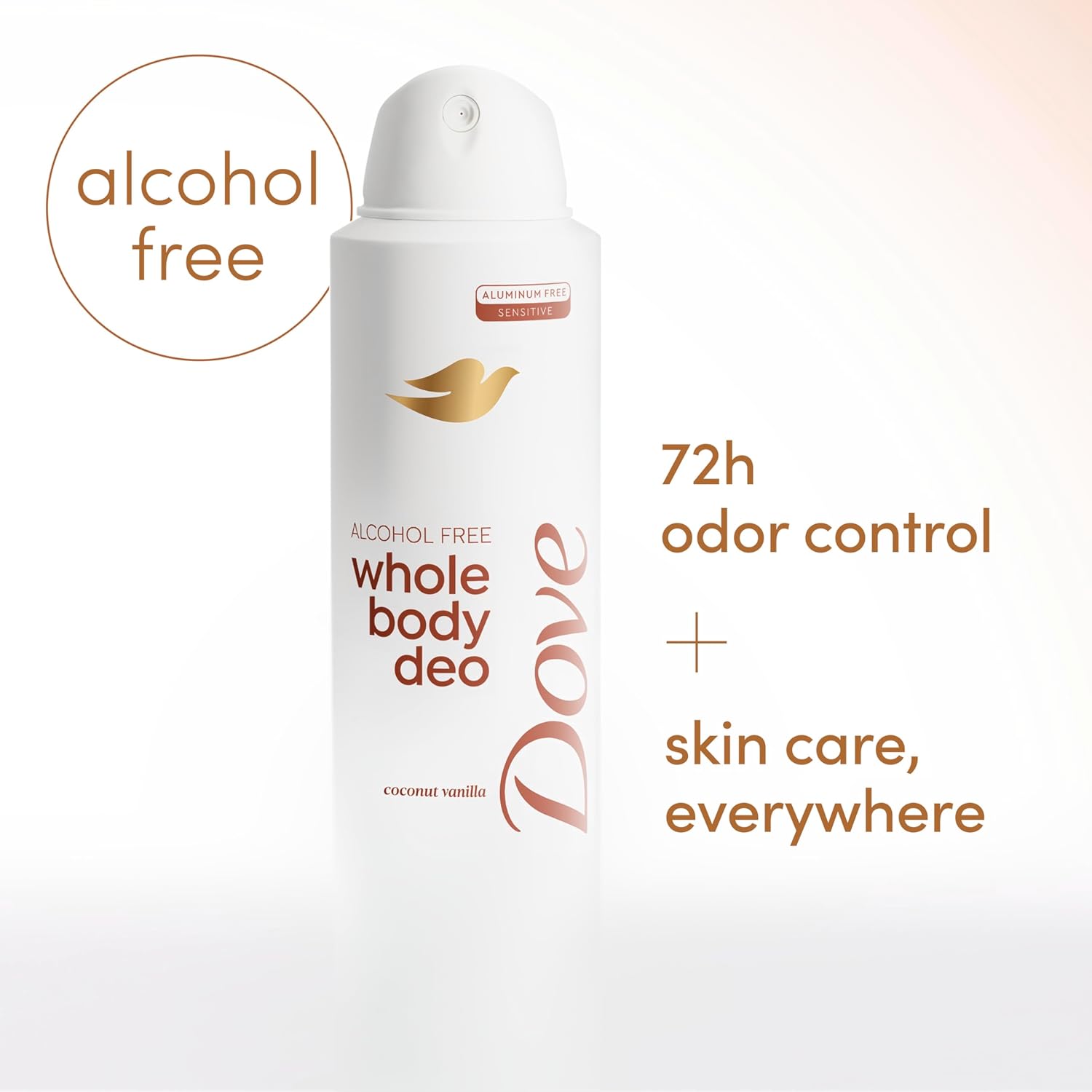 Dove Whole Body Deo Alcohol Free Deodorant Spray for Women Coconut Vanilla 4 oz - Renee Lane Company