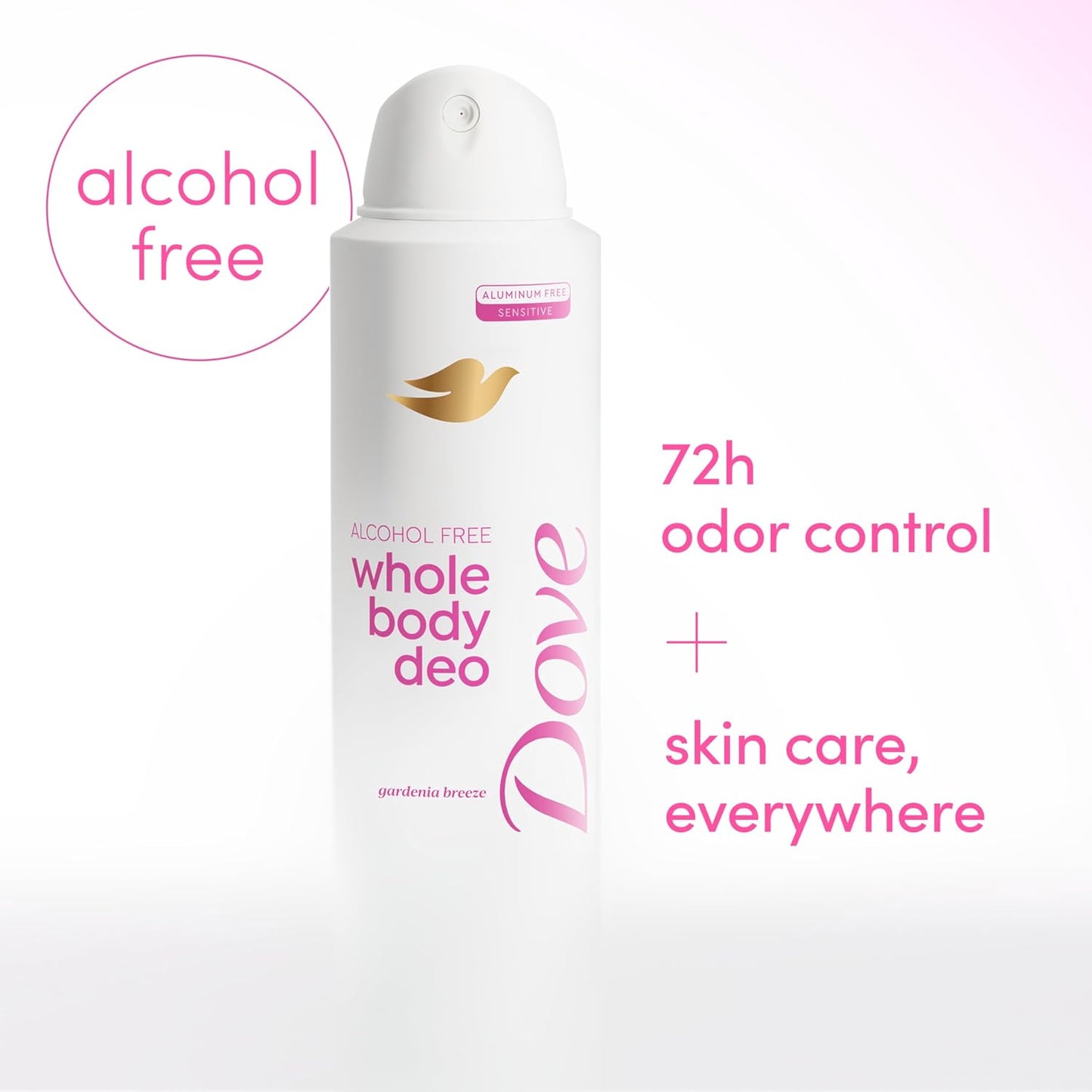 Dove Whole Body Deo Alcohol Free Deodorant Spray for Women Gardenia Breeze 4 oz - Renee Lane Company