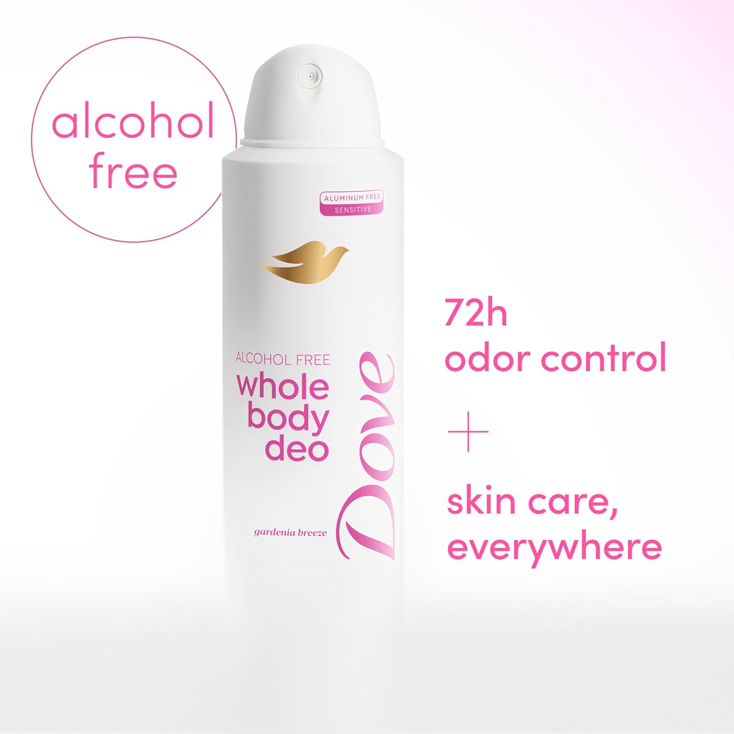 Dove Whole Body Deo Alcohol Free Deodorant Spray for Women Gardenia Breeze 4 oz - Renee Lane Company