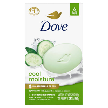 Dove go fresh Beauty Bar Cucumber and Green Tea 4 Ounce 6 Bar - Renee Lane Company