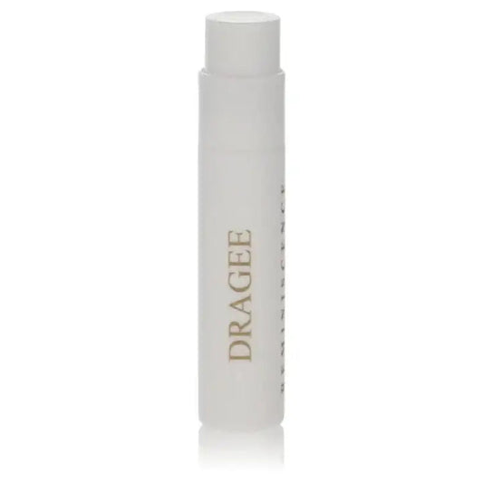 Dragee by Reminiscence perfume bottle, white cap, DRAGEE label, side view