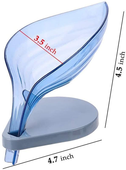 Drain Soap Leaf-Shaped Dish Bar Soap Holder Storage Rack Drain Soap Box for Bathroom Kitchen Sink Suction Cup Installation - Renee Lane Company