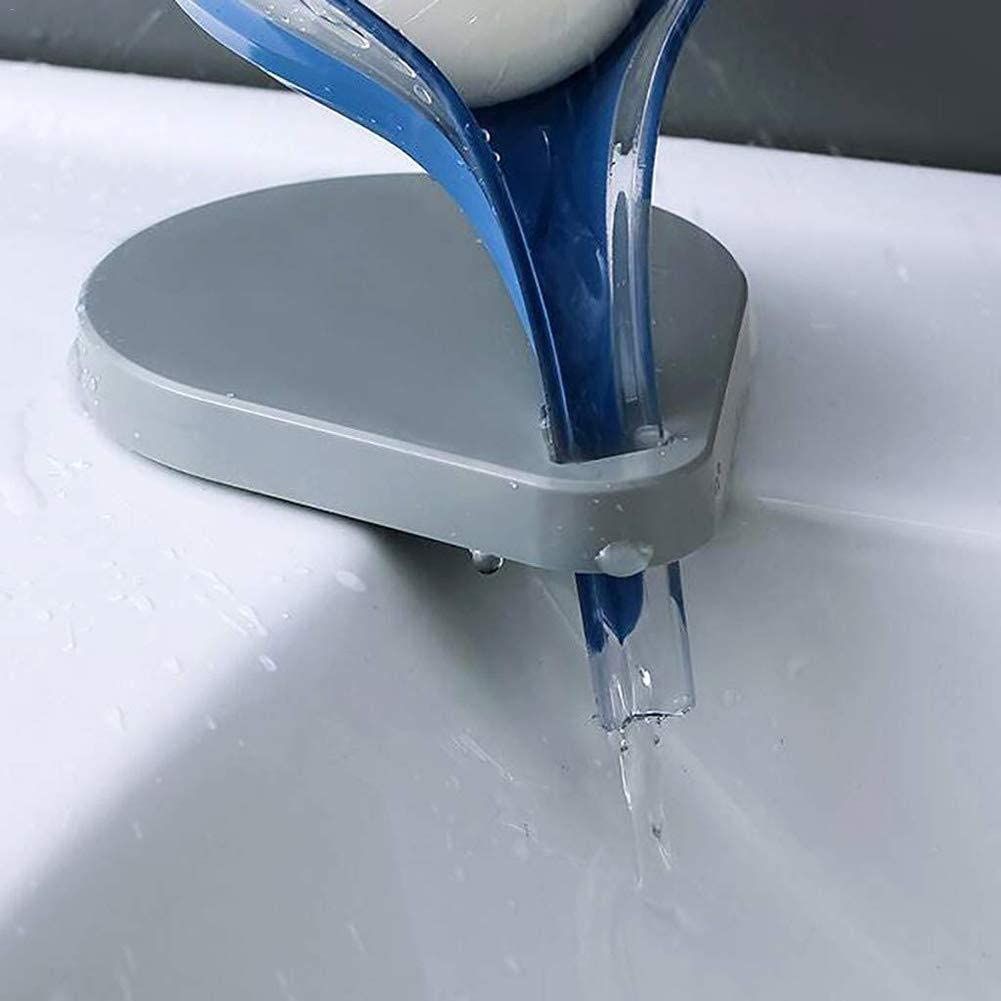 Drain Soap Leaf-Shaped Dish Bar Soap Holder Storage Rack Drain Soap Box for Bathroom Kitchen Sink Suction Cup Installation - Renee Lane Company