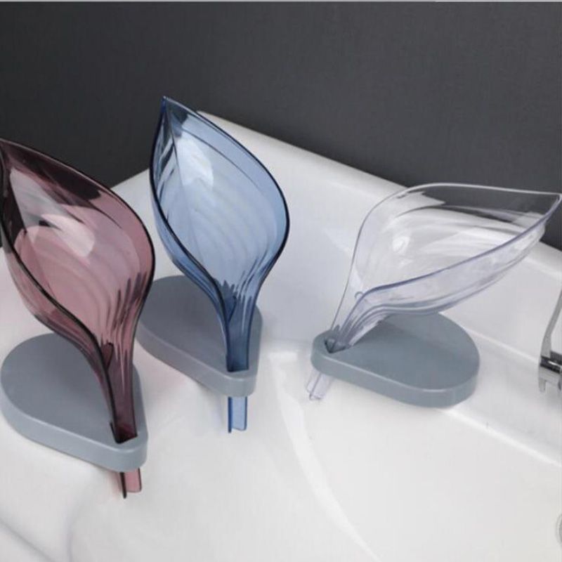 Drain Soap Leaf-Shaped Dish Bar Soap Holder Storage Rack Drain Soap Box for Bathroom Kitchen Sink Suction Cup Installation - Renee Lane Company